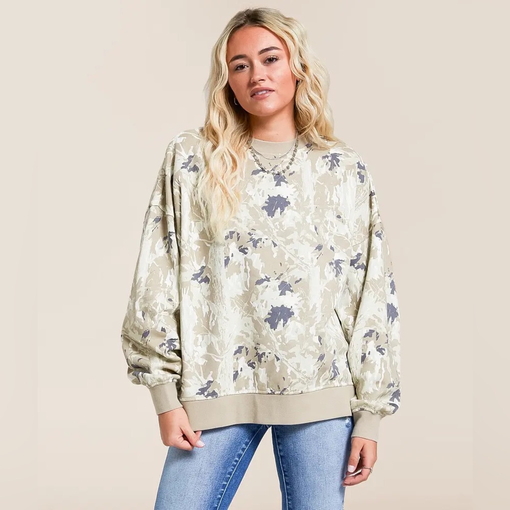 Gilded Intent Camo Oversized Pullover - image 1